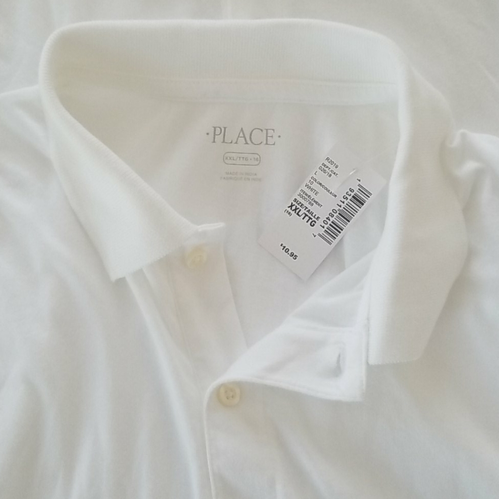 LOT OF 3 Boys White Polos